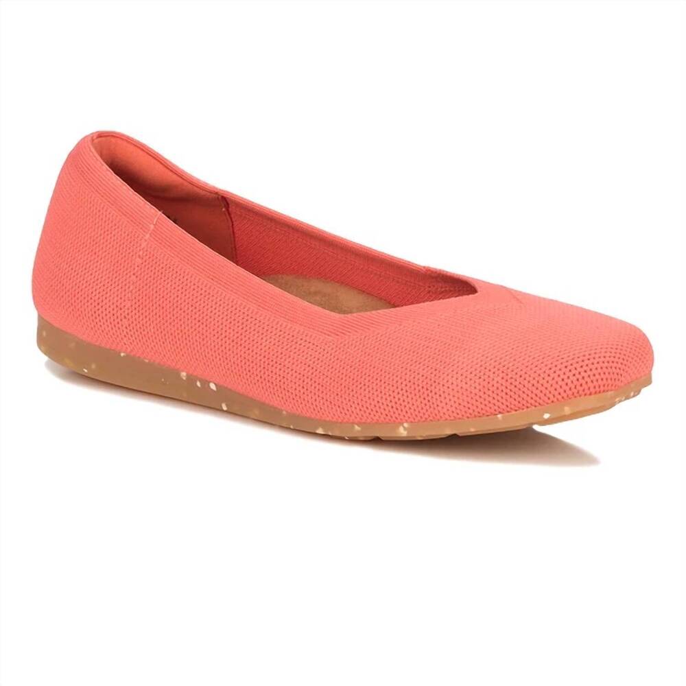 NEW ROS HOMMERSON women's niki shoes in coral knit fabric